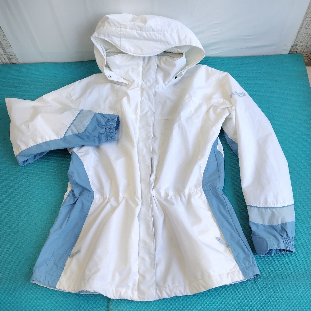 Columbia Core Interchange Women's Windbreaker Full Zip Jacket Nylon Size L